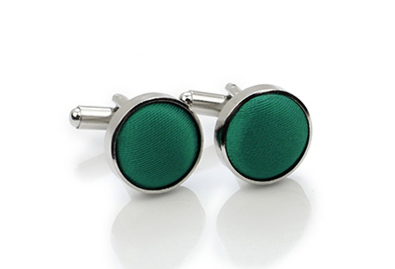 Cufflinks Stoff flaschengrün