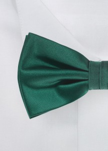 Dunkelgrüne Herren-Schleife monochrom Seide Detail