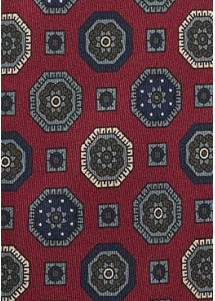 Krawatte Emblem-Pattern bordeaux