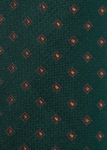 Mikrofaser-Einstecktuch in Grün mit Muster in Kupfer Detailaufnahme