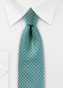 Türkisfarbene-Krawatte von Puccini mit Muster