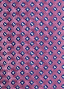 Mikrofaser-Einstecktuch in Lila mit Muster in Blau und Weiß Detail