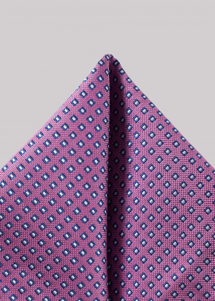 Mikrofaser-Einstecktuch in Lila mit Muster in Blau und Weiß