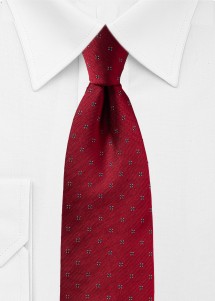 Rote Krawatte mit Muster und feiner Struktur