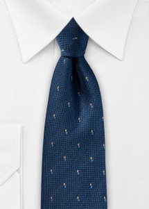 Dunkelblaue Krawatte mit Details in...