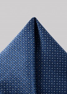 Einstecktuch in Blau mit Punktmuster und Struktur