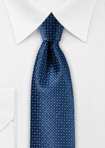 Blaue Krawatte mit Muster aus Punkten