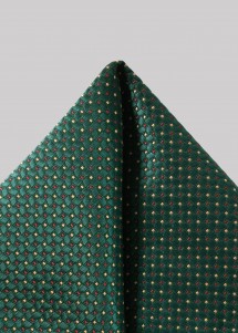 Einstecktuch in Dunkelgrün mit Punktmuster und Struktur