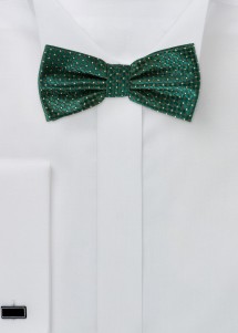 Fliege in Dunkelgrün mit Punktmuster und Struktur