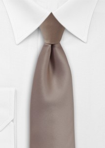 Herrenkrawatte Satin capuccinobraun