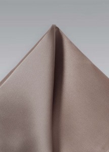Satin-Einstecktuch in Latte Macchiato-Ton