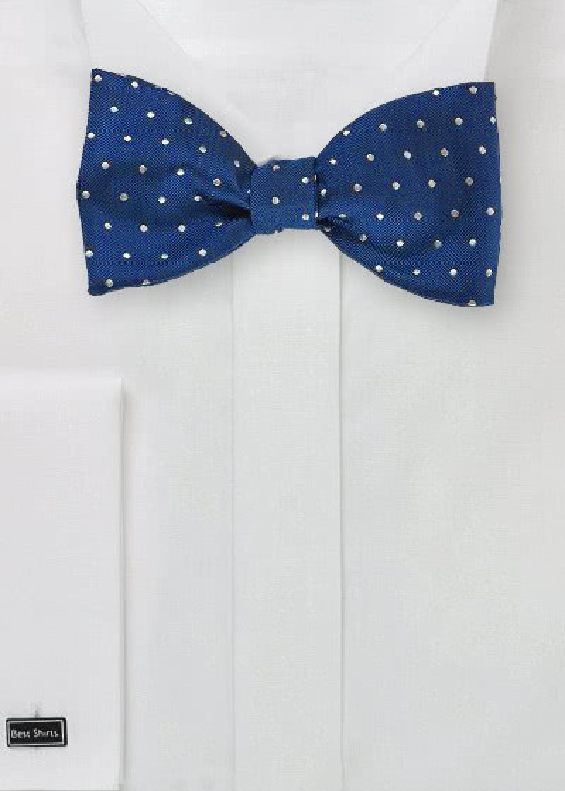 Punkte-Schleife zum Selberbinden marineblau