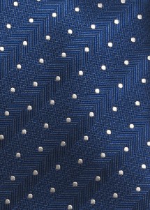 Punkte-Selbstbindefliege Dunkelblau Silber Detail