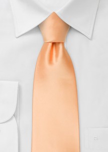 Apricotfarbene Krawatte in Satin-Optik