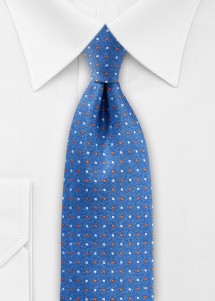 Blaue Krawatte mit Punktmuster
