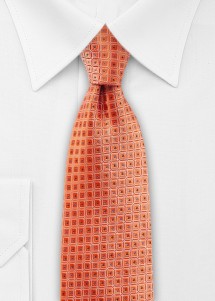 Krawatte in Orange kariert mit...
