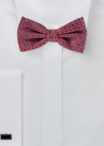 Rote Fliege mit schwarz-rotem Rautenmuster