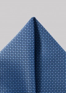 Einstecktuch in verschiedenen Blautönen mit feinem Muster