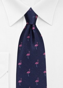 Flamingo-Krawatte (blau / pink)