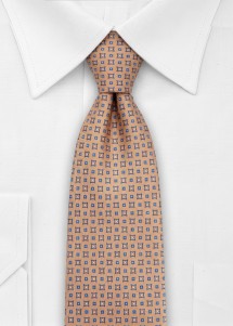 XXL-Krawatte Hellbraun geblümtes Muster