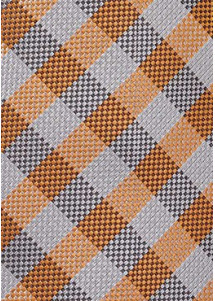 Karomuster-Businesskrawatte meliert orange