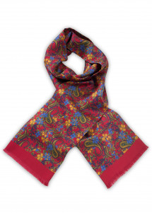 Krawattenschal in Farbe rot vegetativ