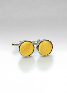 Cufflinks Stoff gelb