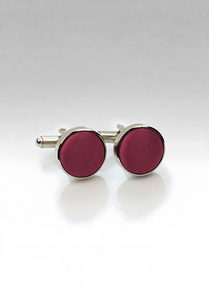 Cufflinks Stoff bordeauxrot