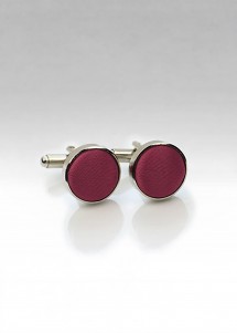 Cufflinks Stoff bordeauxrot