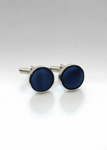 Manschetten-Knöpfe Stoff navyblau
