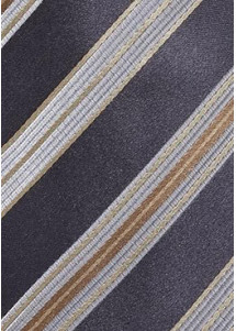 XXL-Kravatte italienische Streifen anthrazit