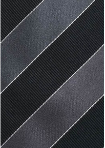 XXL-Krawatte Business-Streifenmuster silber