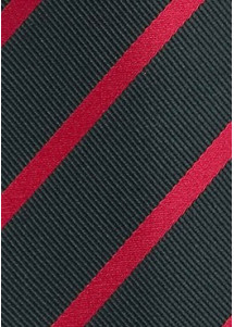 Kravatte Streifendessin schwarz rot
