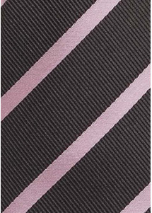Krawatte Streifendessin kaffeebraun rosa