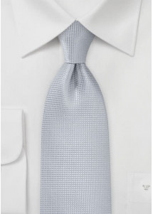 Businesskrawatte einfarbig Struktur silber