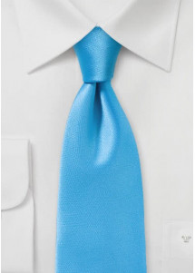 Krawatte unifarben Kunstfaser cyan elegant