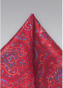 Stylisches Kavaliertuch rot Paisleys