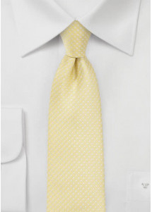 Krawatte zarte Punkte pastellgelb