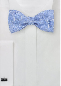 Bindefliege Paisleymotiv eisblau