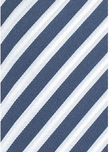 Businesskrawatte Business-Streifen navy weiß