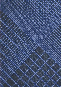 Herrenkrawatte lineares Pattern dunkelblau
