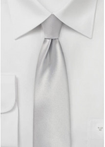 Krawatte schmal geformt monochrom hellgrau