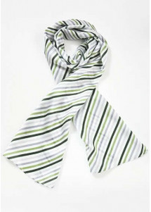 Tuchschal Streifendesign weiß waldgrün