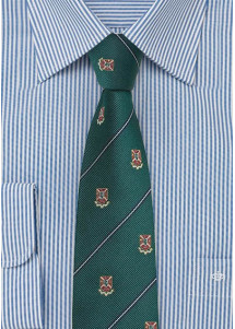 Herrenkrawatte Wappen tannengrün elegant