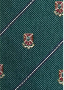 Herrenkrawatte Wappen tannengrün
