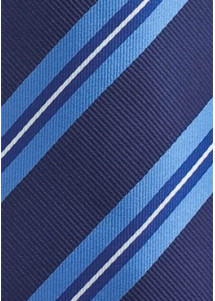Krawatte gestreift royal hellblau