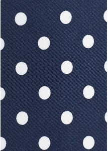 Krawatte grob gepunktet navy weiß