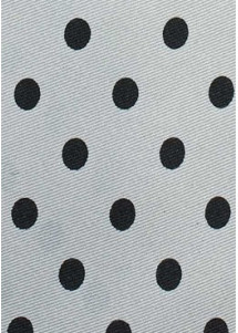 Businesskrawatte grob tupfengemustert silber schwarz