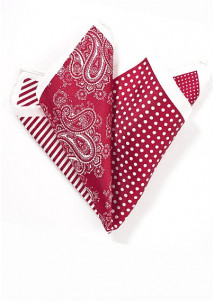 Kombi-Einstecktuch kirschrot