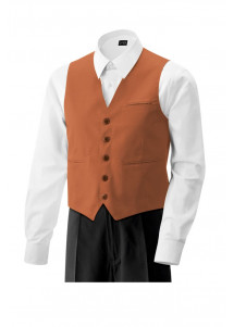 Terracottafarbene Herrenweste – stilvoll und auffällig